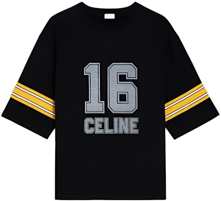 (Women) CELINE SS23 Black Striped Digital Logo Crewneck T-Shirt. 2Y91A450I-38WL Buy (Women) CELINE SS23 Black Striped Digital Logo Crewneck T-Shirt. 2Y91A450I-38WL