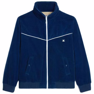 (W) 赛琳SS23蓝色标志刺绣拉链夹克. 2Q595902T-08OY Buy (W) 赛琳SS23蓝色标志刺绣拉链夹克. 2Q595902T-08OY