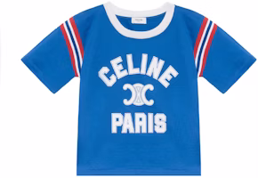 (Women) CELINE SS23 Blue Letter Print Short Sleeve T-Shirt. 2X99C671Q-07LH (Women) CELINE SS23 Blue Letter Print Short Sleeve T-Shirt. 2X99C671Q-07LH