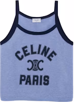 Order (W) CELINE SS23 藍色印花標誌背心上衣. 2X89D485F-07BQ