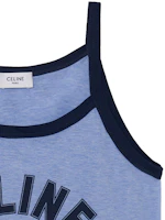 Sizing (W) CELINE SS23 藍色印花標誌背心上衣. 2X89D485F-07BQ