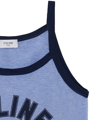 (W) セリーヌ SS23 ブルーロゴプリントタンクトップ 2X89D485F-07BQ Sizing (W) セリーヌ SS23 ブルーロゴプリントタンクトップ 2X89D485F-07BQ