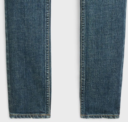 (Women) CELINE SS23 Blue Low-Waisted Slim Washed Studded Jeans 2N972255V-08DL Details for (Women) CELINE SS23 Blue Low-Waisted Slim Washed Studded Jeans 2N972255V-08DL