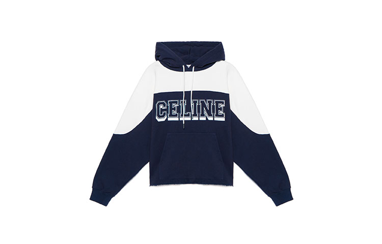 (Women) CELINE SS23  Blue Patchwork Letter Print Hoodie. 2Y52A670Q-07OW 圖 2