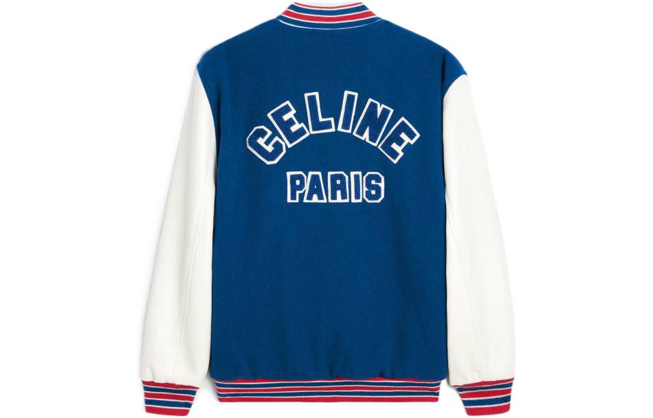 (Women) CELINE SS23  Blue Striped Logo Print Varsity Jacket 2W804896C-07CO 圖 3