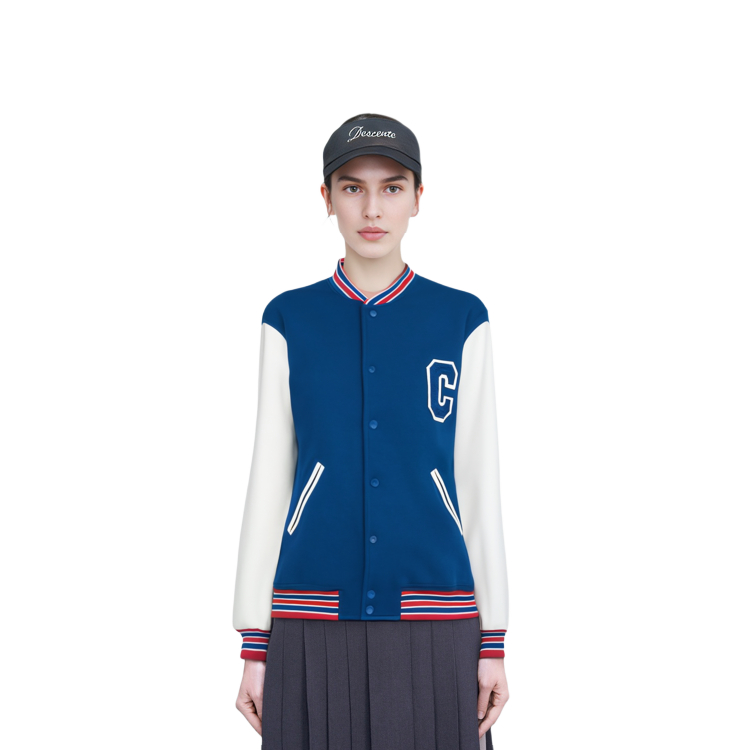 (Women) CELINE SS23  Blue Striped Logo Print Varsity Jacket 2W804896C-07CO 圖 5