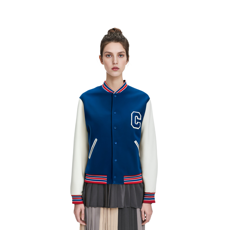 (Women) CELINE SS23  Blue Striped Logo Print Varsity Jacket 2W804896C-07CO 圖 6