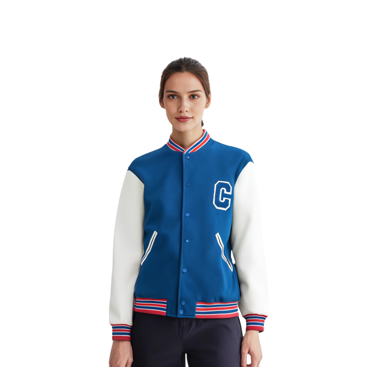 (Women) CELINE SS23  Blue Striped Logo Print Varsity Jacket 2W804896C-07CO 圖 7