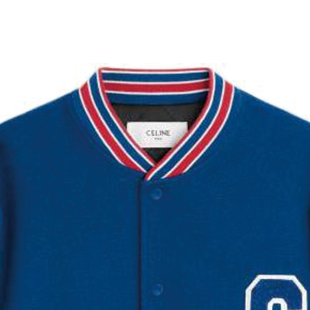 (Women) CELINE SS23  Blue Striped Logo Print Varsity Jacket 2W804896C-07CO 圖 8