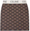 Lookbook (Women) CELINE SS23 Brown High-Waist Slim Fit Casual Skirt with Allover Logo. 2AG04916T-19BR
