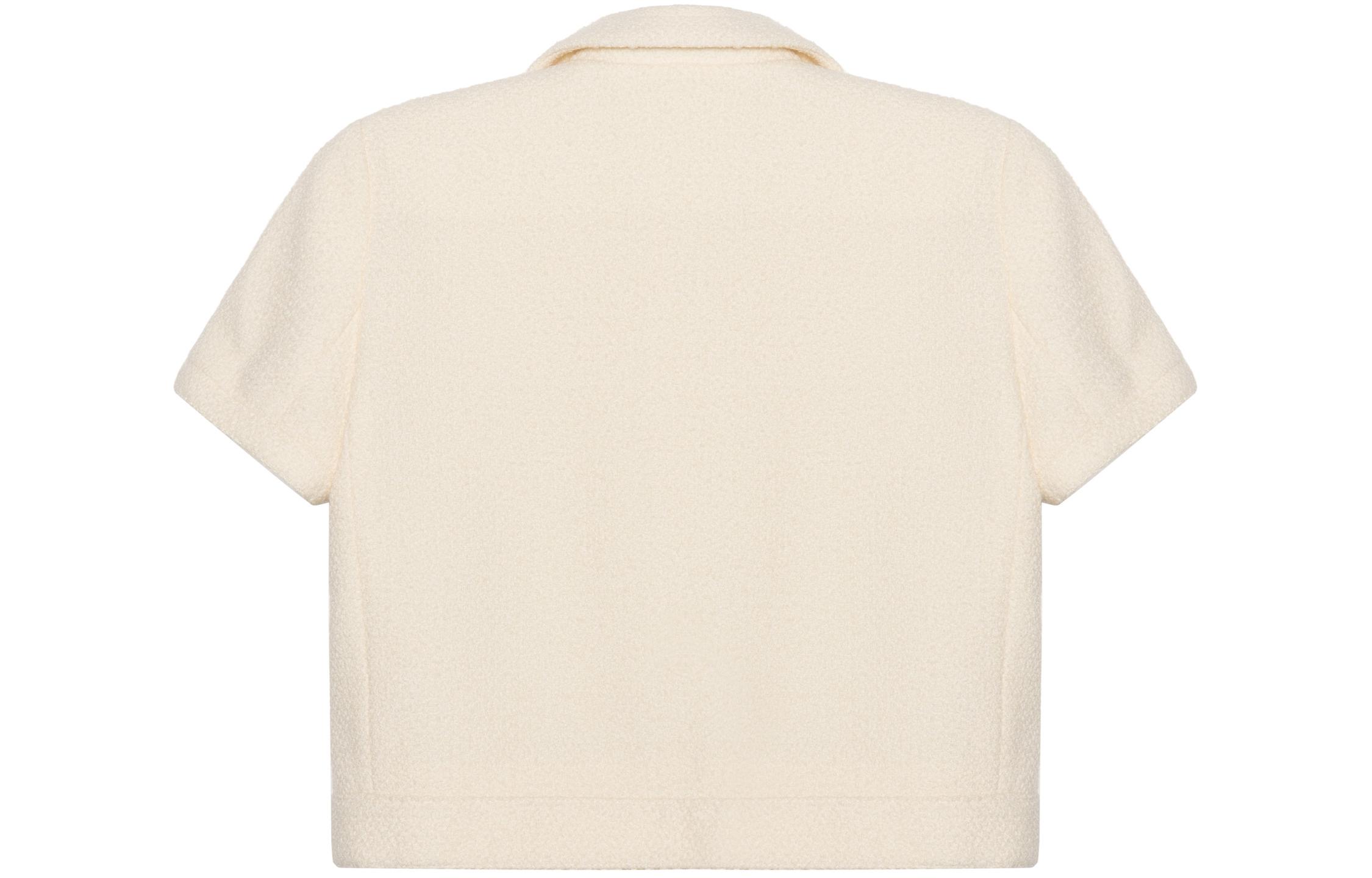 (Women) CELINE SS23  Chalk White Short-Sleeve Casual Button-Up Jacket. 2V97O371R-01RD 圖 3