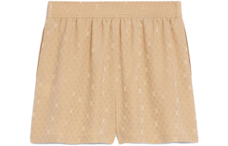 Lookbook (W) CELINE SS23 Shorts de Cintura Alta Logo Marrón Caramelo. 2P711779R-04CA