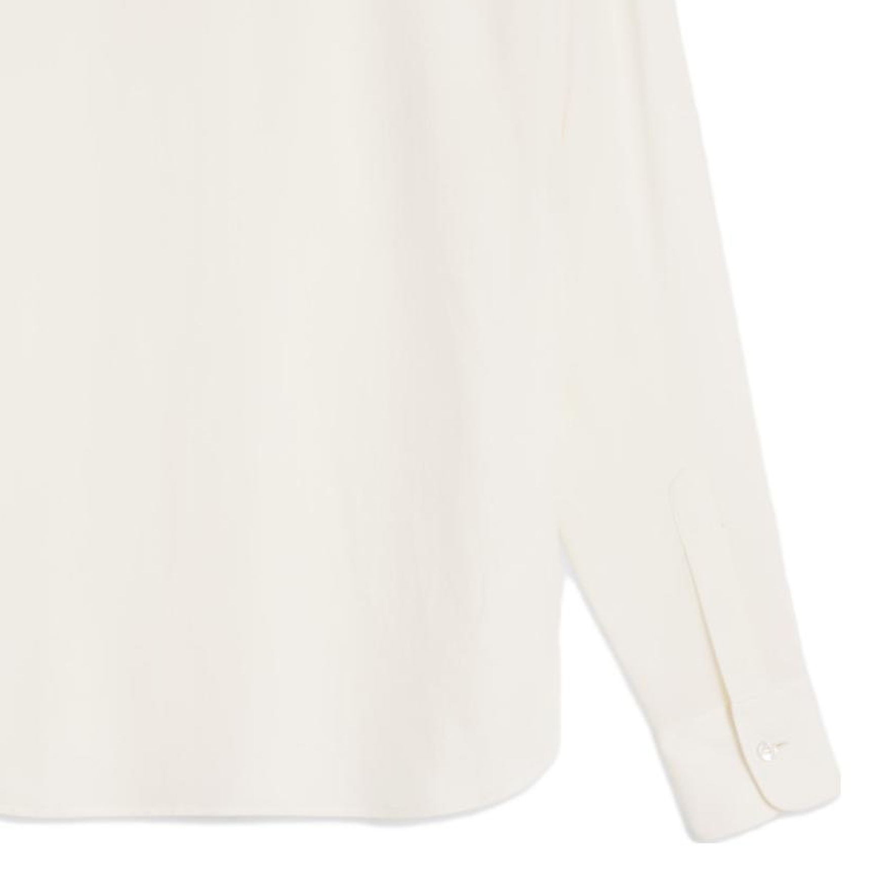 Cheap (Women) CELINE SS23  Ivory White Pleated Long Sleeve Shirt. 2C02A008D-01AV