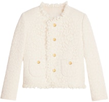 (Women) CELINE SS23 Lace Button-Up Jacket Beige 2V57P267V-97IV (Women) CELINE SS23 Lace Button-Up Jacket Beige 2V57P267V-97IV