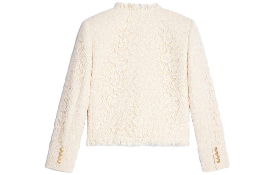 Lookbook (W) CELINE SS23 Jaket Beige dengan Kancing Renda Terbaru. 2V57P267V-97IV