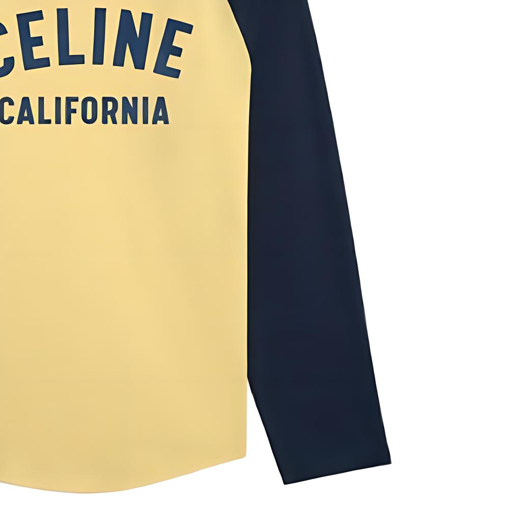 (Women) CELINE SS23  Lemon Yellow Logo Print Long-Sleeve T-Shirt 2X19H671Q-11LD 圖 5