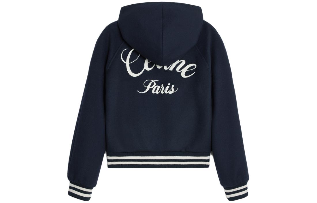 (Women) CELINE SS23  Letter Print Striped Hooded Jacket in Ocean Blue. 2V98P6700-07MR 圖 3