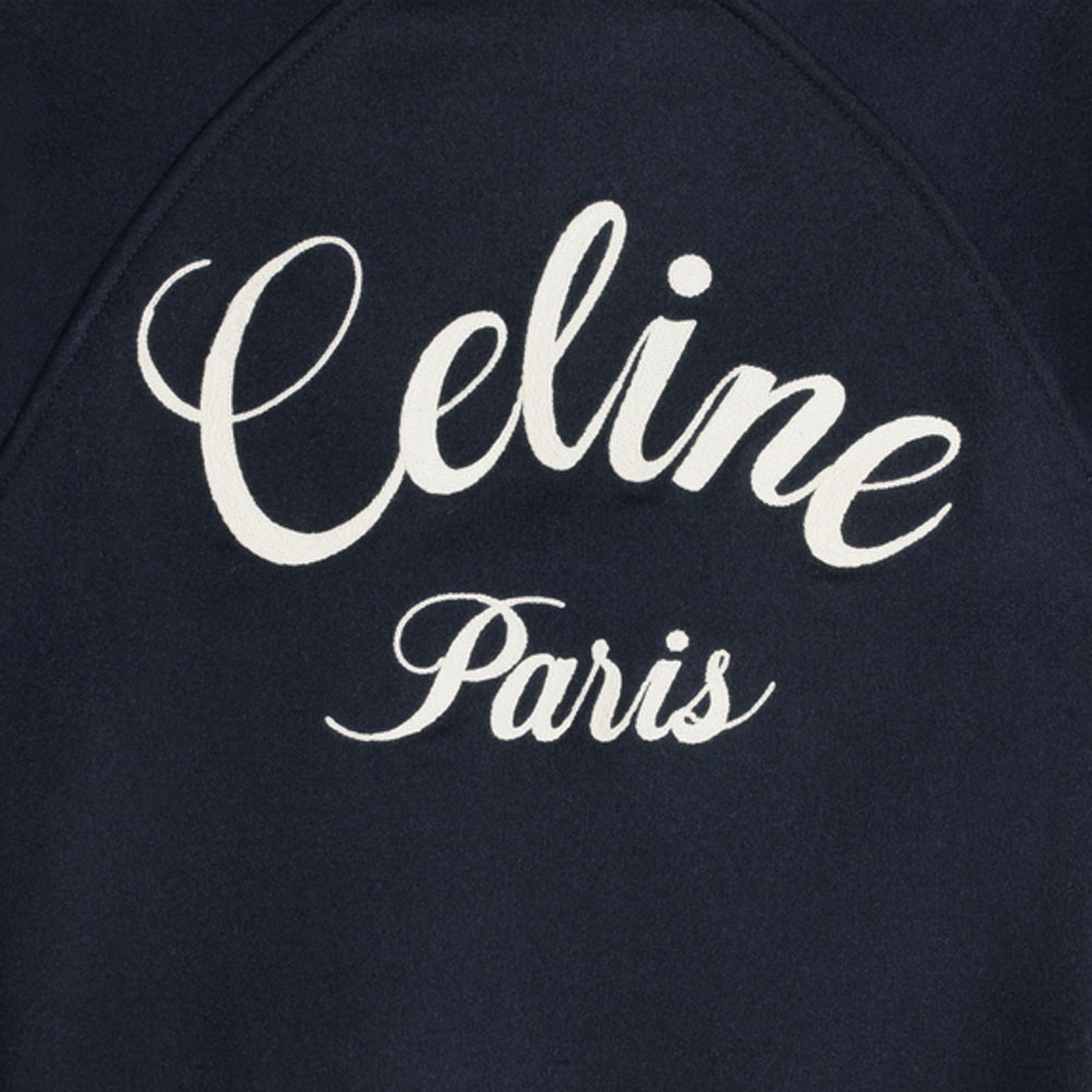 (Women) CELINE SS23  Letter Print Striped Hooded Jacket in Ocean Blue. 2V98P6700-07MR 圖 5