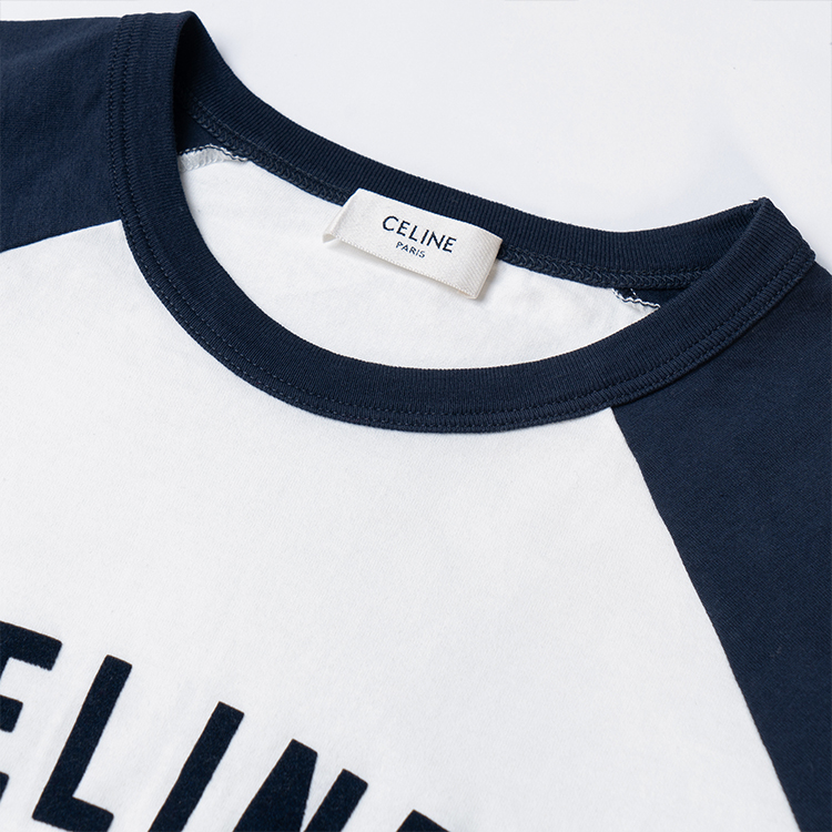Purchase (W) CELINE SS23 海军蓝短袖T恤 印花标志款式 2X35G671Q-01MA