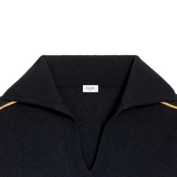 Purchase (W) セリーヌ SS23 ネイビーブルー カラーブロック ポケット プルオーバー ニットセーター。 2ADK8828V-07NY