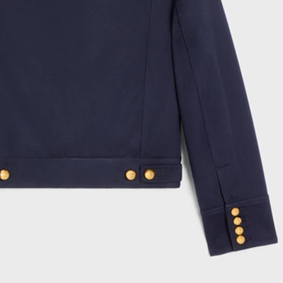 (W) 셀린느 SS23 네이비 블루 싱글브레스티드 포켓 플랩 재킷 2W901092D-07MR Cheap (W) 셀린느 SS23 네이비 블루 싱글브레스티드 포켓 플랩 재킷 2W901092D-07MR