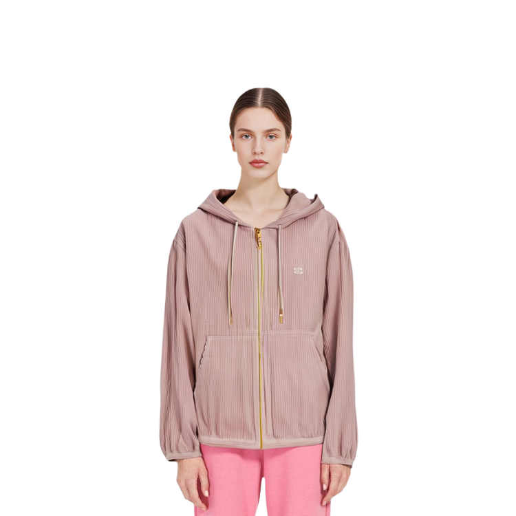 (Women) CELINE SS23  Pink Corduroy Zip-Up Hoodie 2Q560211T-07IA 圖 5