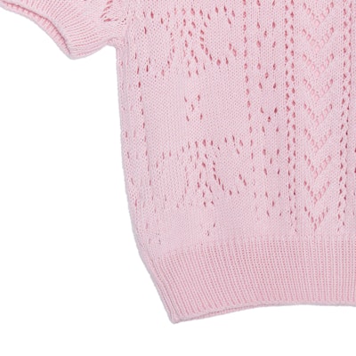 (W) CELINE SS23 Kardigan Rajut Lengan Pendek Merah Jambu. 2AI37748U-24LP Cheap (W) CELINE SS23 Kardigan Rajut Lengan Pendek Merah Jambu. 2AI37748U-24LP