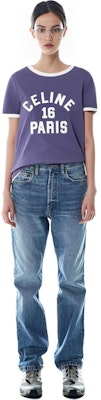 (Women) CELINE SS23 Purple T-Shirt with Letter Logo Print. 2X13B671Q-07PX Shop (Women) CELINE SS23 Purple T-Shirt with Letter Logo Print. 2X13B671Q-07PX