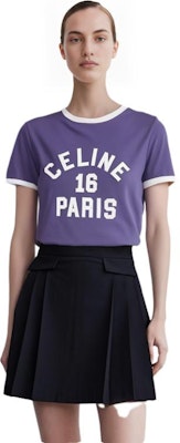 (Women) CELINE SS23 Purple T-Shirt with Letter Logo Print. 2X13B671Q-07PX Purchase (Women) CELINE SS23 Purple T-Shirt with Letter Logo Print. 2X13B671Q-07PX