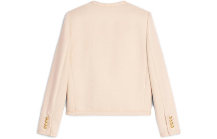 Lookbook (W) 셀린느 SS23 솔리드 지퍼업 긴팔 재킷 오프화이트. 2V19N052R-01VA