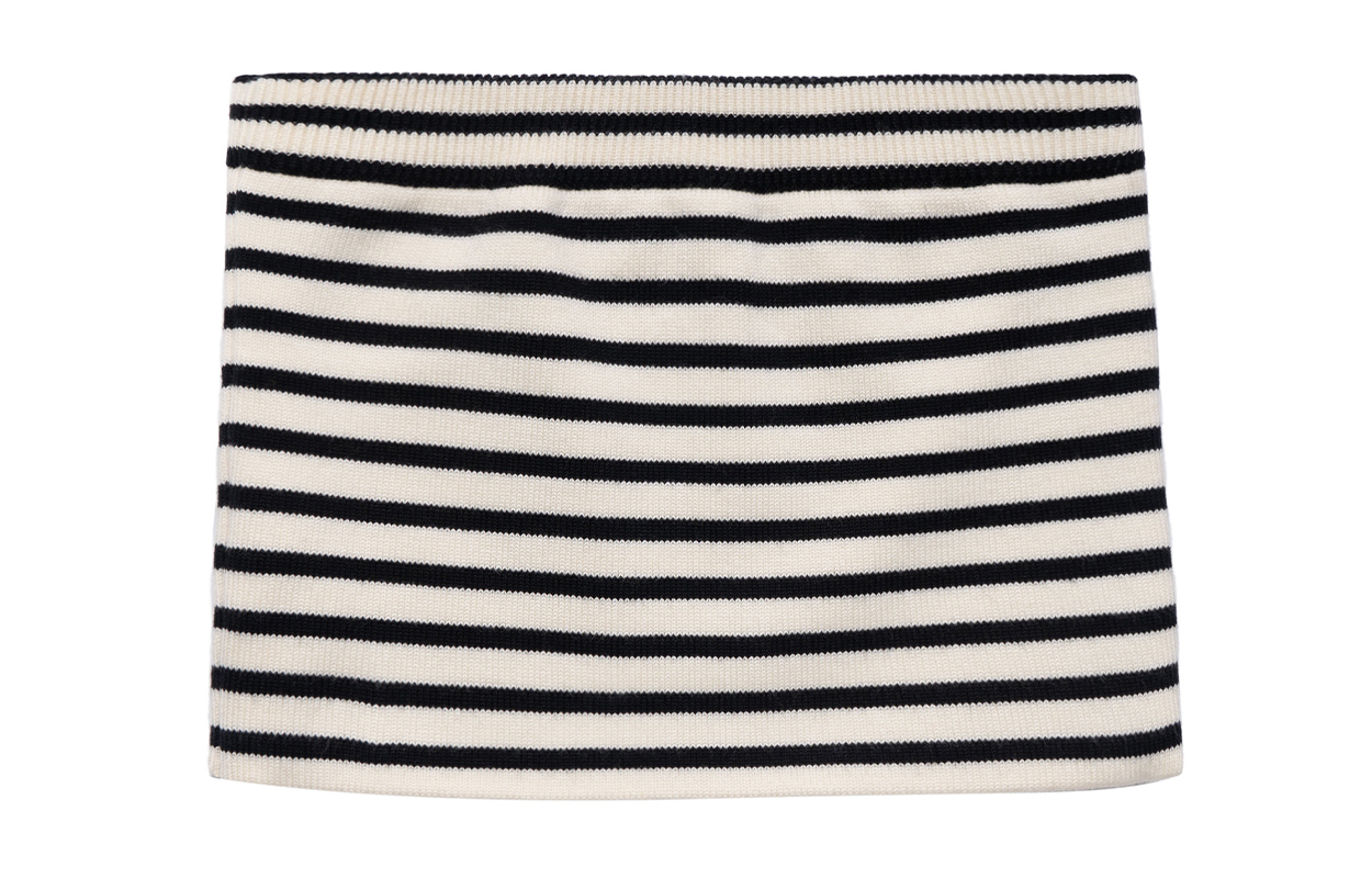 Lookbook (W) セリーヌ SS23 ストライプ柄ニットチューブトップ ブラック 2AI46212L-01CB