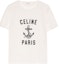 Buy (W) CELINE SS23 Kaos Lengan Pendek Putih dengan Cetak Huruf. 2X80D671Q-01MA