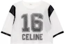 Lookbook (W) CELINE SS23 白色網眼針織字母印花短版T恤 2X94D785T-01OB