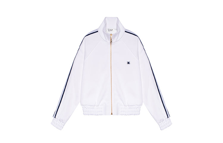 Order (W) CELINE SS23 白色側條紋拉鍊外套. 2Y48A225S-01MA