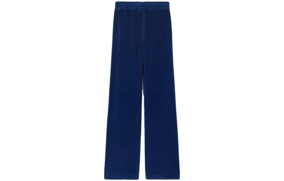 Lookbook (W) CELINE SS23 Arc Logo Seluar Knit Berjalur Drawstring Navy. 2N937902T-08OY