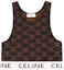 Order (Women) CELINE SS23 Brown Logo Knit Cropped Casual Tank Top for Women 2AF10916T-19BR
