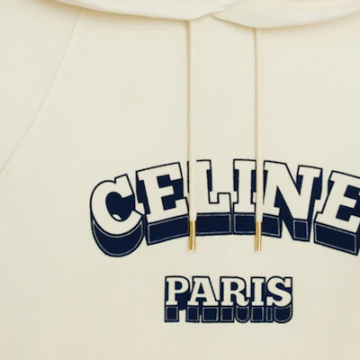 (W) CELINE SS23 配色字母印花象牙白连帽衫长袖 2Y62C450I-01JL Purchase (W) CELINE SS23 配色字母印花象牙白连帽衫长袖 2Y62C450I-01JL