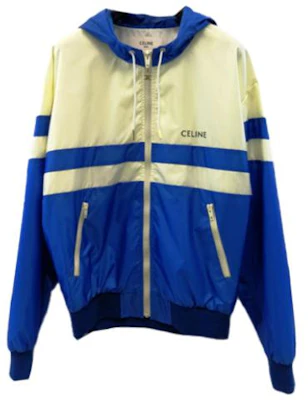 (W) CELINE SS23 Chaqueta con Capucha Azul Mujer Logo Bicolor Cremallera Cordón 2W622495M-01TB Order (W) CELINE SS23 Chaqueta con Capucha Azul Mujer Logo Bicolor Cremallera Cordón 2W622495M-01TB