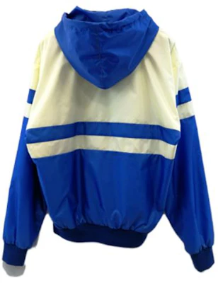 (W) CELINE SS23 Chaqueta con Capucha Azul Mujer Logo Bicolor Cremallera Cordón 2W622495M-01TB Lookbook (W) CELINE SS23 Chaqueta con Capucha Azul Mujer Logo Bicolor Cremallera Cordón 2W622495M-01TB