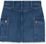 Lookbook (Women) CELINE SS23 High-Waist Denim Mini Skirt Women - Denim Blue. 2S267365M-07DU