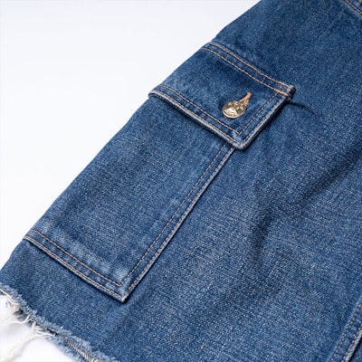 (Women) CELINE SS23 High-Waist Denim Mini Skirt Women - Denim Blue. 2S267365M-07DU Cheap (Women) CELINE SS23 High-Waist Denim Mini Skirt Women - Denim Blue. 2S267365M-07DU