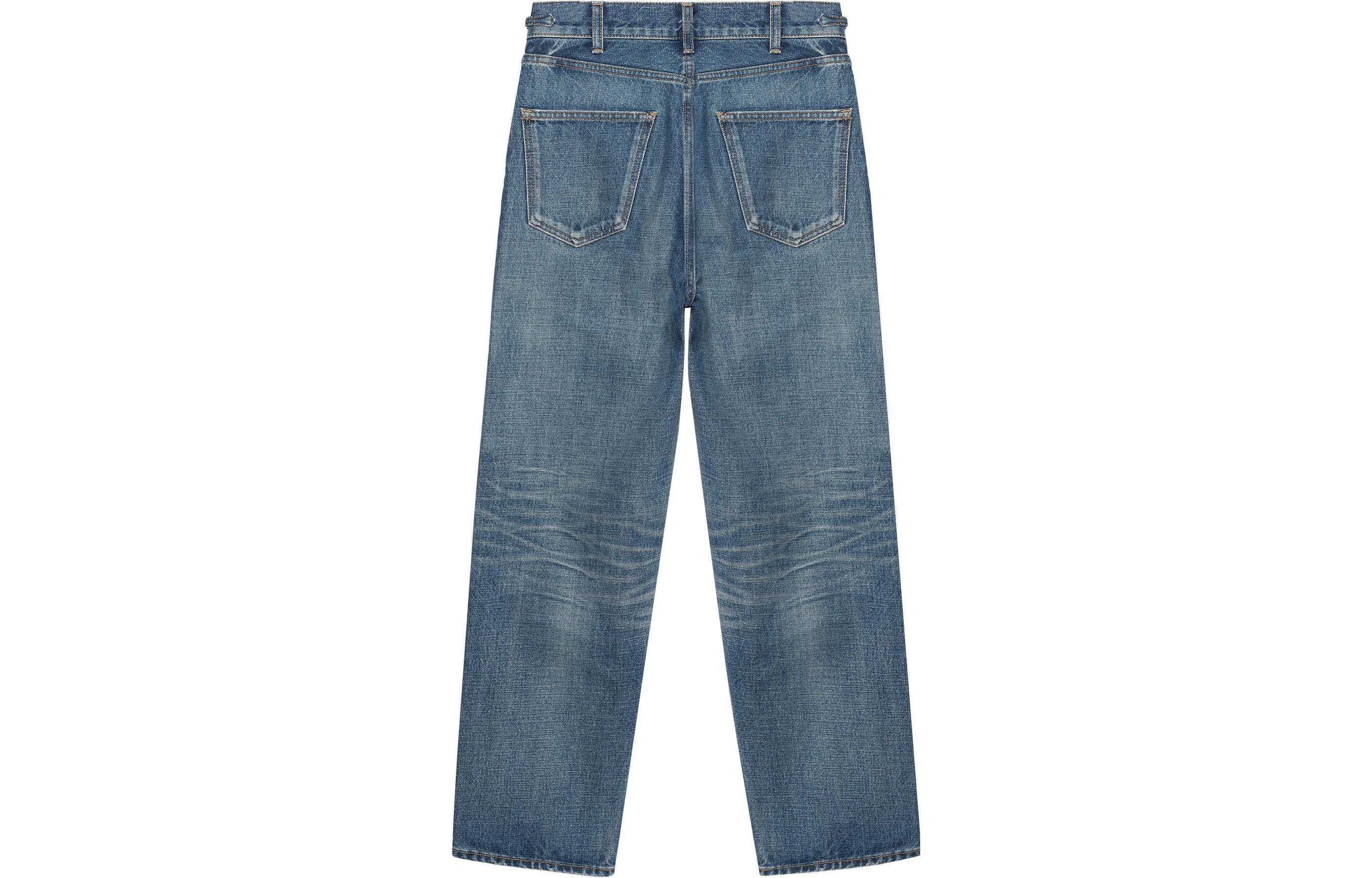 Lookbook (W) CELINE SS23 Jeans Denim High-Waisted Flare Wanita Biru 2N860930F-07UW