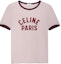 Buy (W) Celine Camiseta Rosa Algodón Logo París SS23 Manga Corta Cuello Redondo. 2X855671Q-24PN