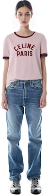 (W) Celine Camiseta Rosa Algodón Logo París SS23 Manga Corta Cuello Redondo. 2X855671Q-24PN Purchase (W) Celine Camiseta Rosa Algodón Logo París SS23 Manga Corta Cuello Redondo. 2X855671Q-24PN