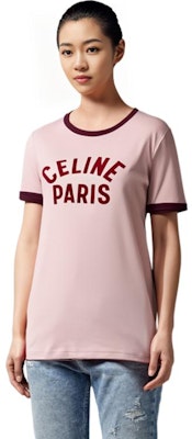 (W) Celine Camiseta Rosa Algodón Logo París SS23 Manga Corta Cuello Redondo. 2X855671Q-24PN Details for (W) Celine Camiseta Rosa Algodón Logo París SS23 Manga Corta Cuello Redondo. 2X855671Q-24PN