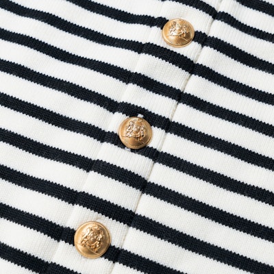 (Women) CELINE SS23 Striped Sleeveless Dress with Pocket Decoration for Women Multicolor 2AI48212L-01CB Sizing (Women) CELINE SS23 Striped Sleeveless Dress with Pocket Decoration for Women Multicolor 2AI48212L-01CB