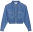 Buy (Women) CELINE SS23 Washed Denim Jacket Women’s Blue Long Sleeve Cropped Design 2T267362M-07UO