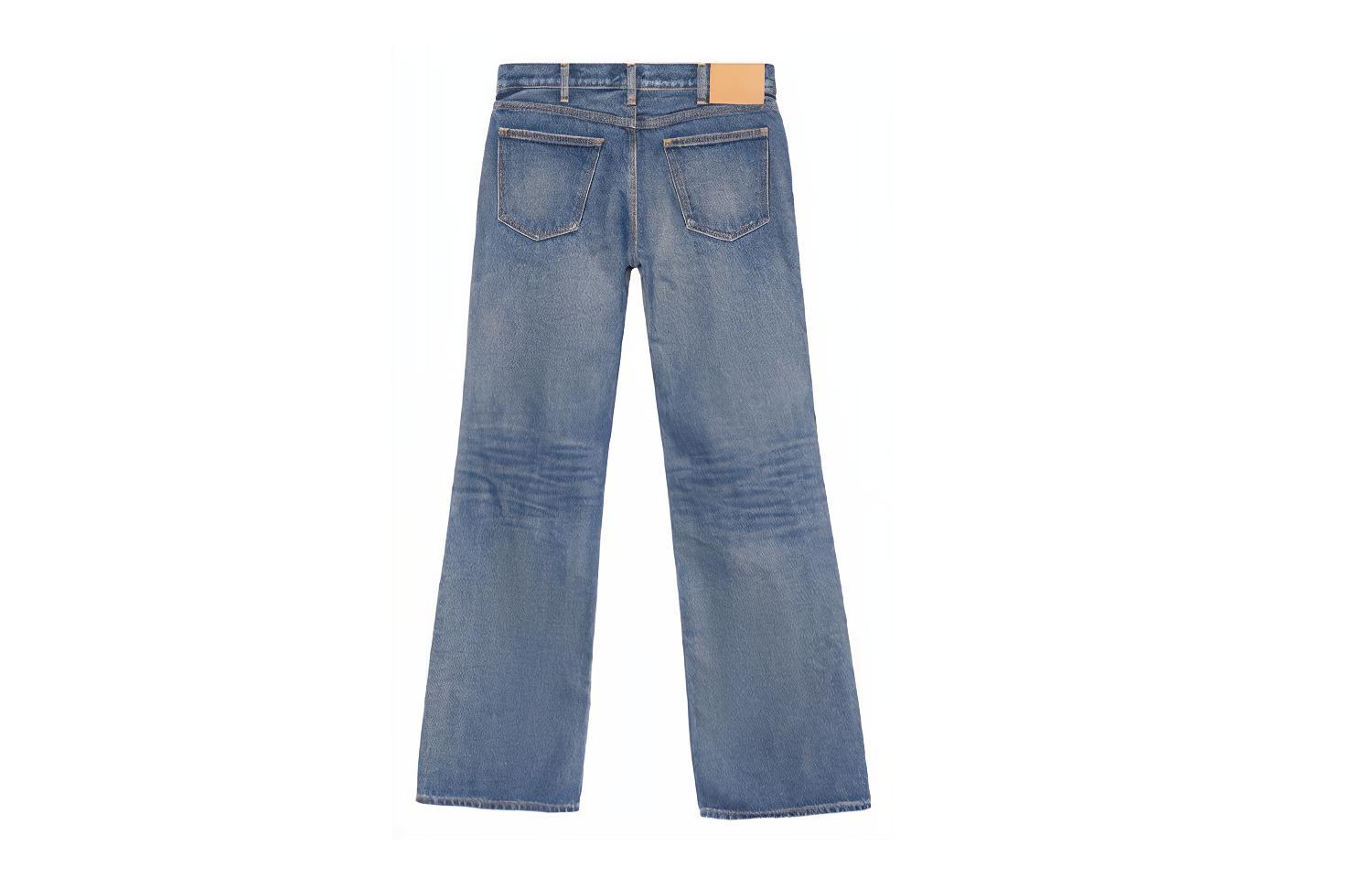 Lookbook (W) CELINE SS23 Seluar Jeans Flared Rendah Wanita Biru 2N693365M-07DU