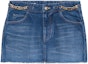 Order (Women) CELINE SS23 Washed Mid-Rise Mini Casual Skirt Blue. 2S299107P-08DL