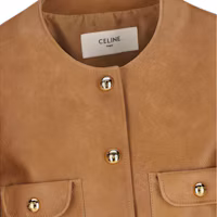Purchase (W) CELINE SS24 米色多口袋長袖皮革外套 2F448265T-18NC